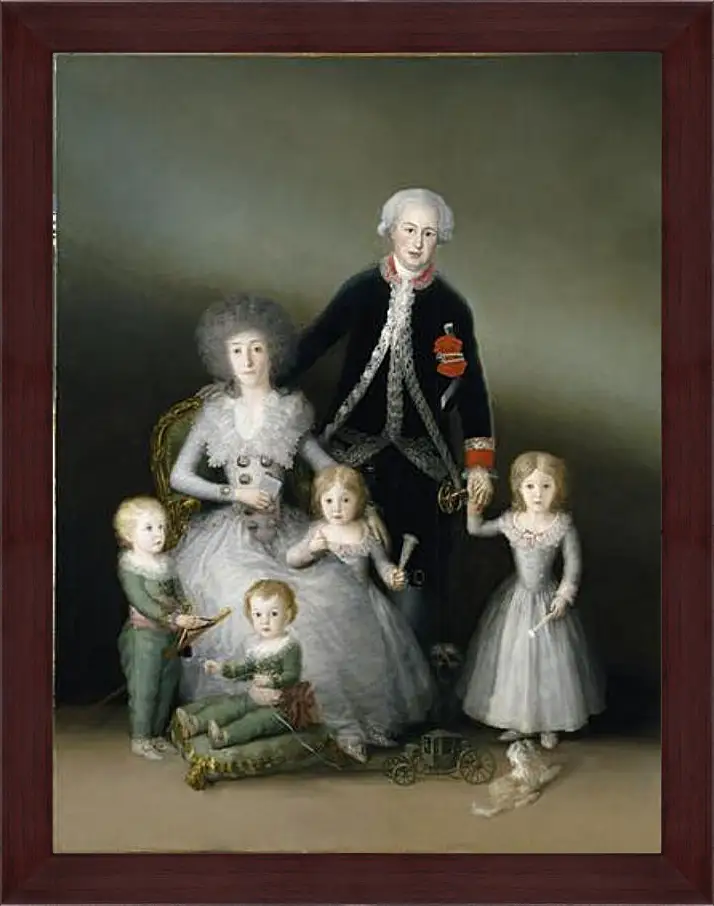 Картина в раме - The Duke and Duchess of Osuna and their Chldren. Франсиско Гойя