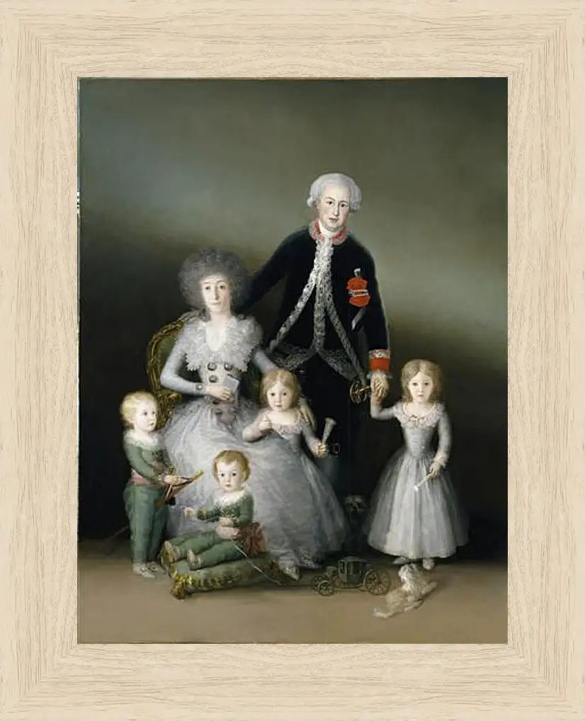 Картина в раме - The Duke and Duchess of Osuna and their Chldren. Франсиско Гойя