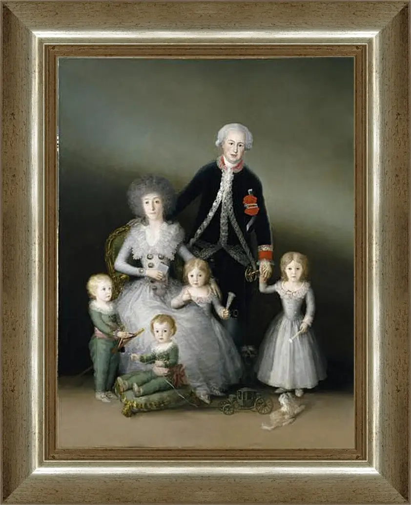 Картина в раме - The Duke and Duchess of Osuna and their Chldren. Франсиско Гойя