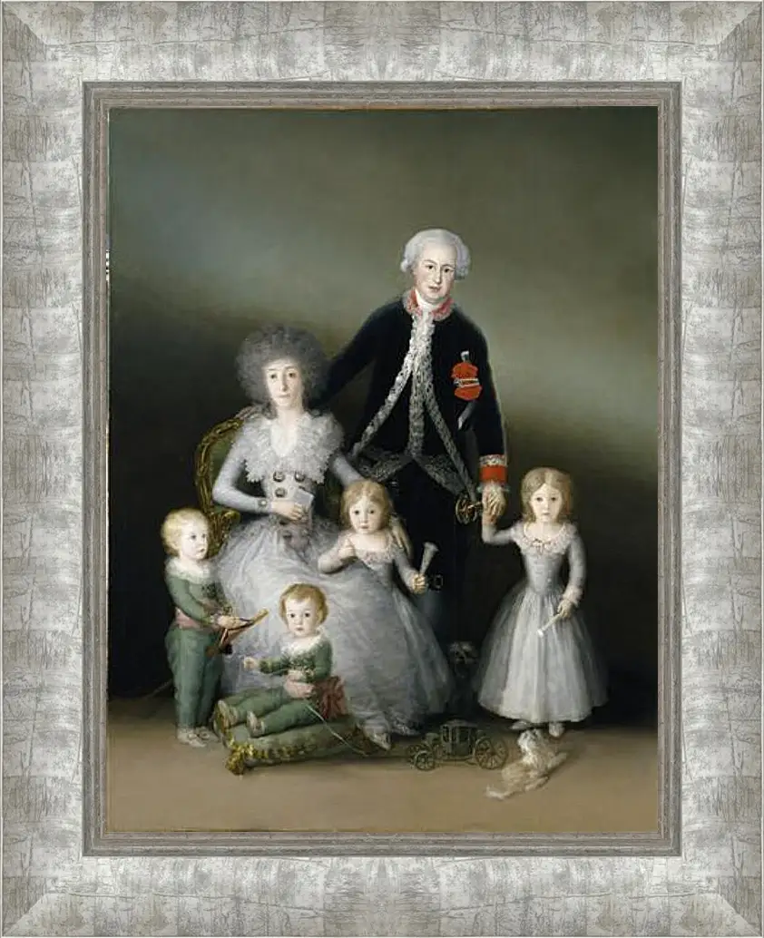 Картина в раме - The Duke and Duchess of Osuna and their Chldren. Франсиско Гойя