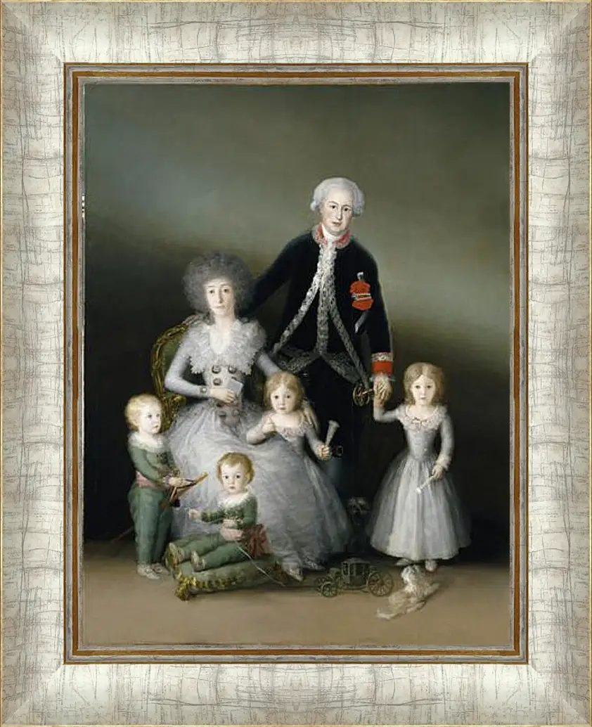 Картина в раме - The Duke and Duchess of Osuna and their Chldren. Франсиско Гойя