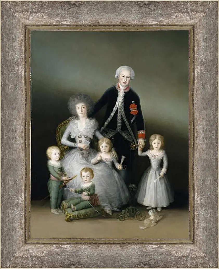 Картина в раме - The Duke and Duchess of Osuna and their Chldren. Франсиско Гойя