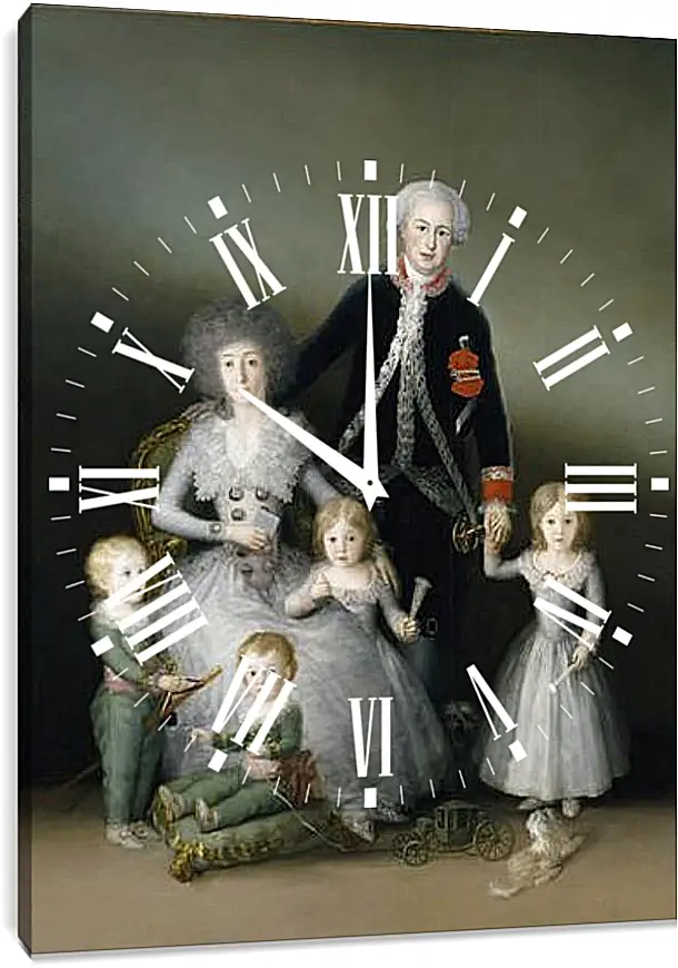 Часы картина - The Duke and Duchess of Osuna and their Chldren. Франсиско Гойя