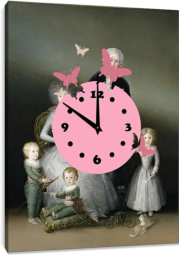 Часы картина - The Duke and Duchess of Osuna and their Chldren. Франсиско Гойя