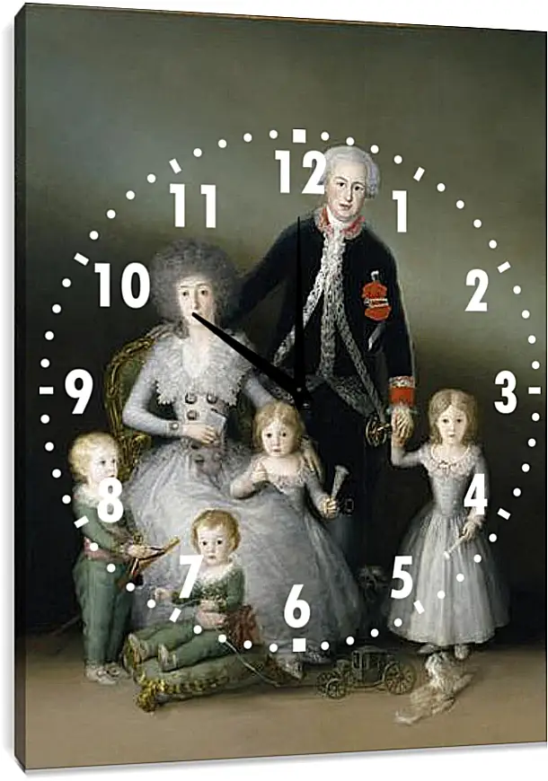 Часы картина - The Duke and Duchess of Osuna and their Chldren. Франсиско Гойя