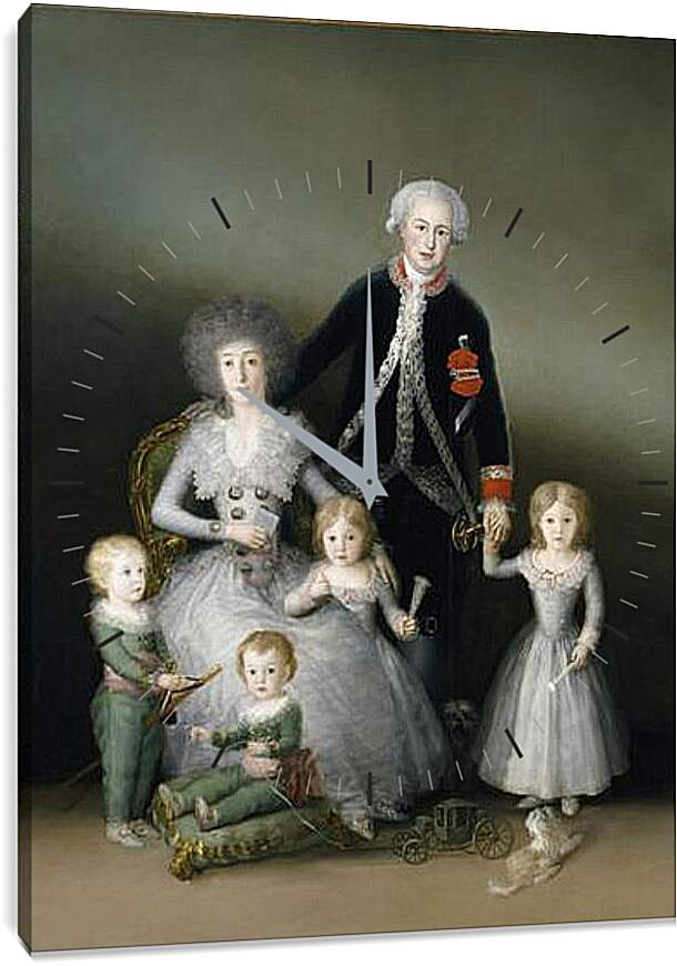 Часы картина - The Duke and Duchess of Osuna and their Chldren. Франсиско Гойя