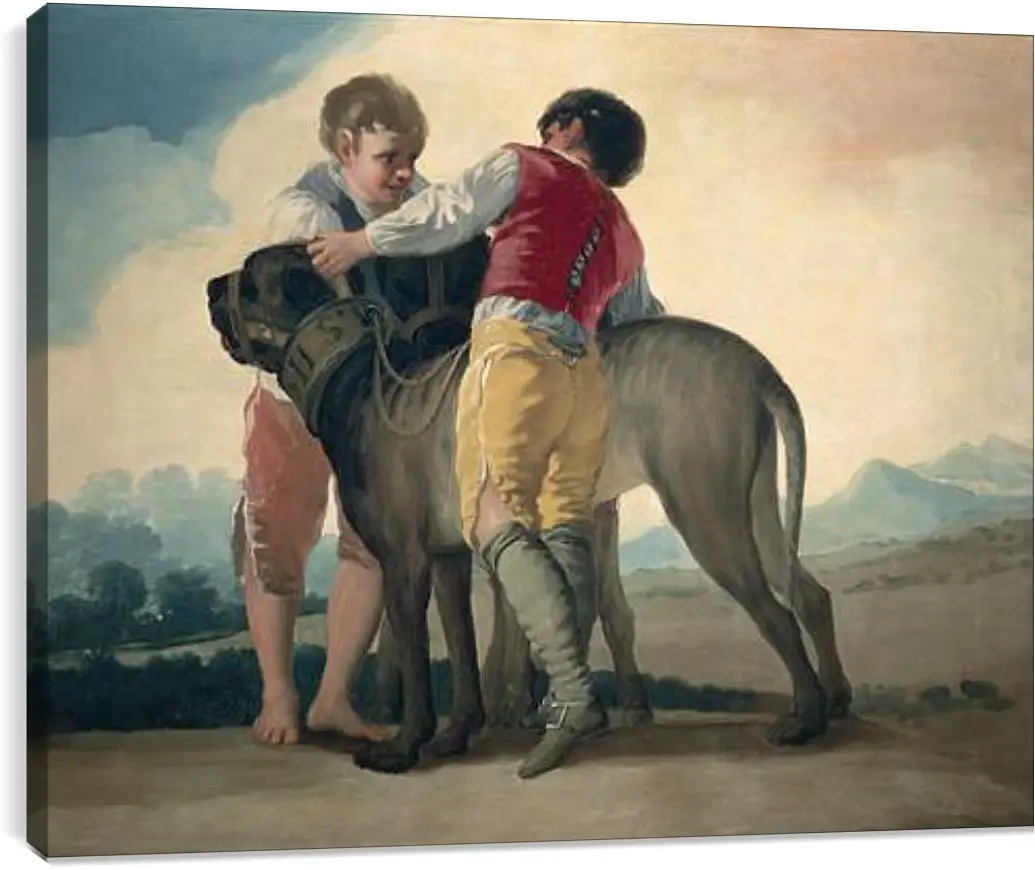 Постер и плакат - Boys with Mastiffs. Франсиско Гойя