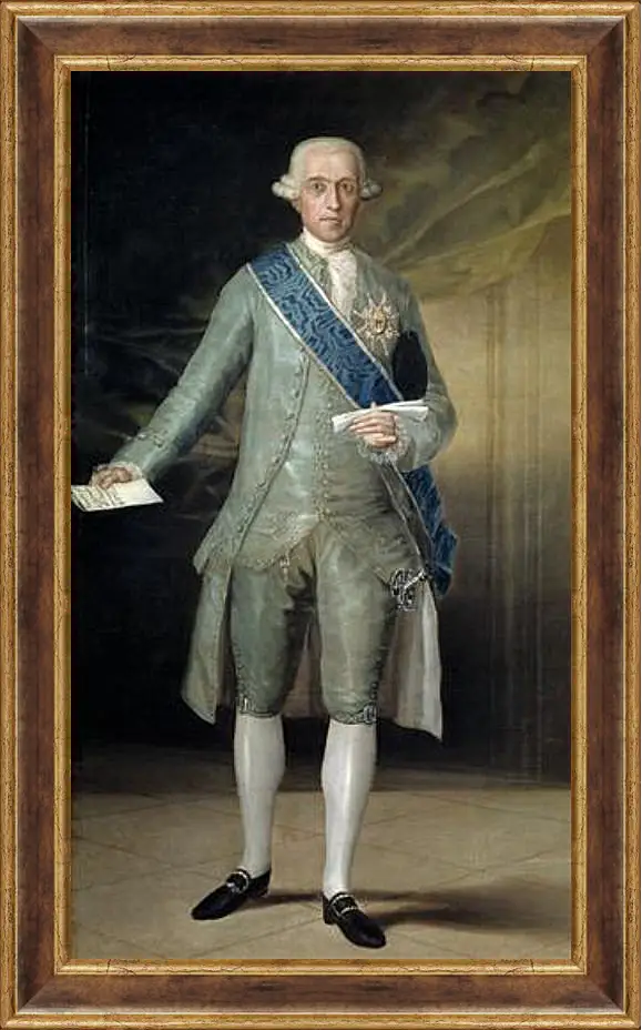 Картина в раме - Jose Monino Count of Floridablanca. Франсиско Гойя