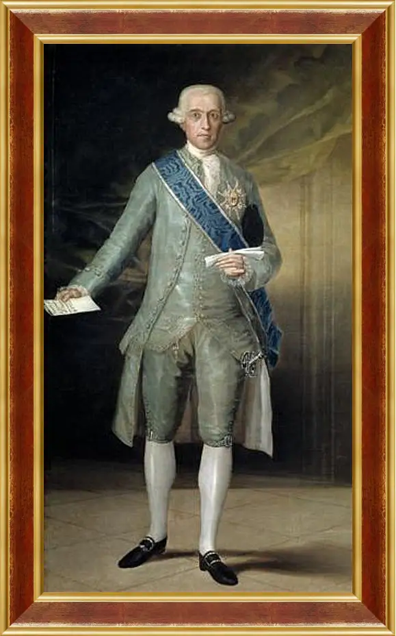 Картина в раме - Jose Monino Count of Floridablanca. Франсиско Гойя