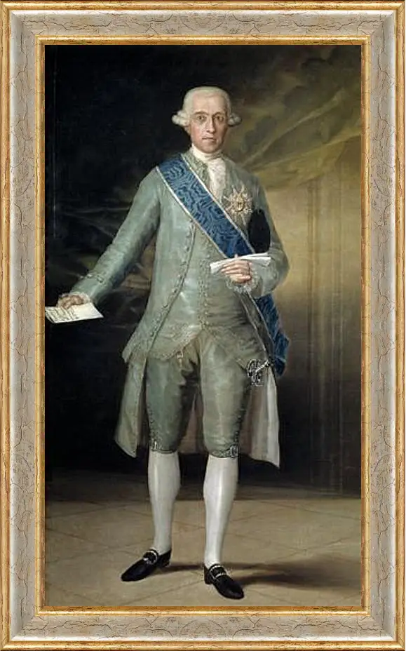 Картина в раме - Jose Monino Count of Floridablanca. Франсиско Гойя