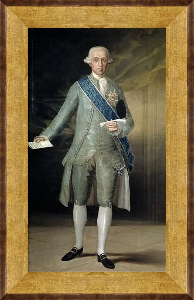 Картина в раме - Jose Monino Count of Floridablanca. Франсиско Гойя