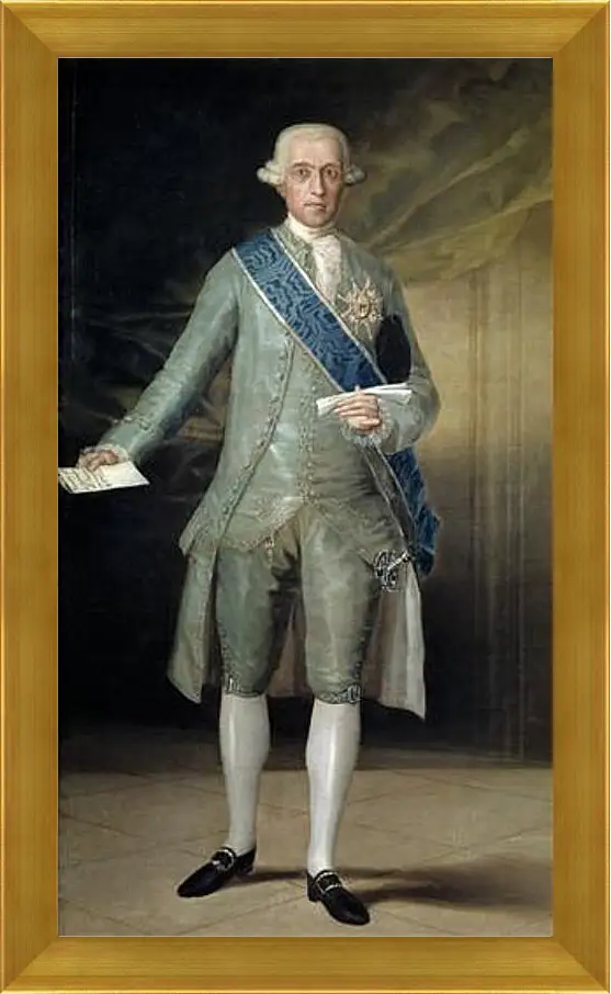 Картина в раме - Jose Monino Count of Floridablanca. Франсиско Гойя