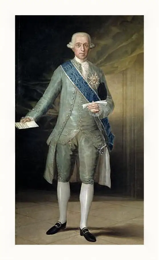 Картина в раме - Jose Monino Count of Floridablanca. Франсиско Гойя