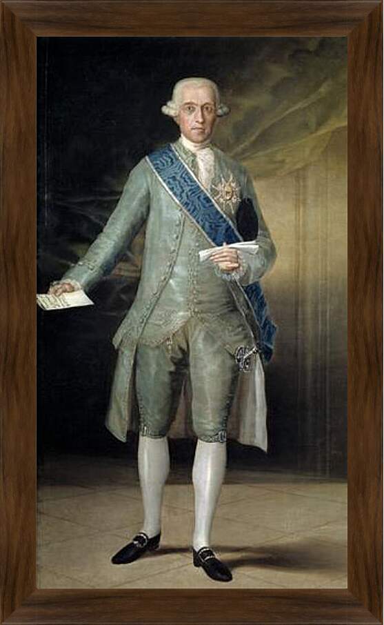 Картина в раме - Jose Monino Count of Floridablanca. Франсиско Гойя