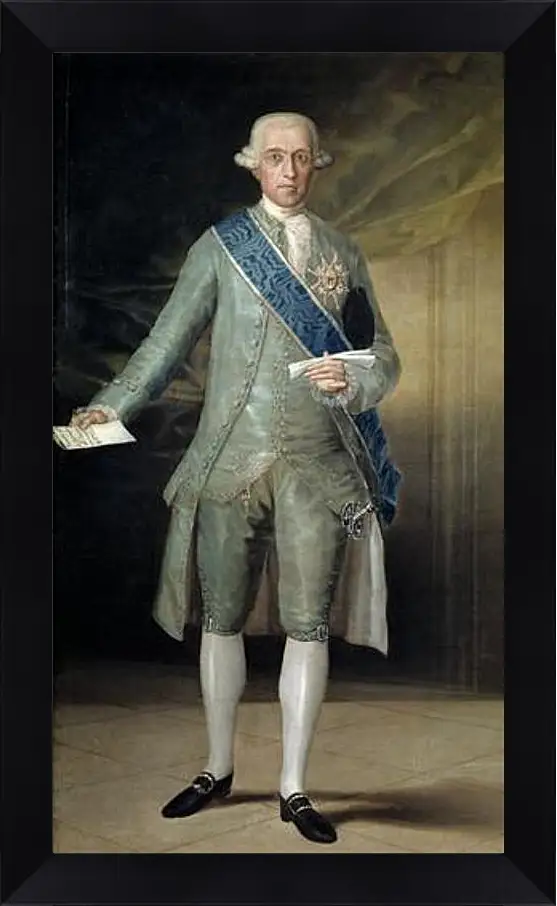 Картина в раме - Jose Monino Count of Floridablanca. Франсиско Гойя