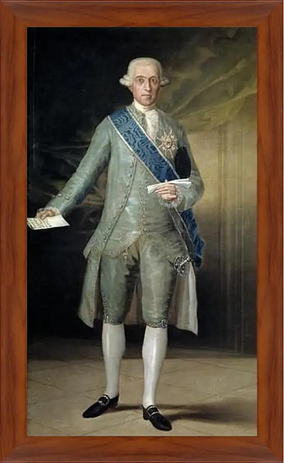 Картина в раме - Jose Monino Count of Floridablanca. Франсиско Гойя