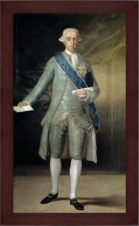 Картина в раме - Jose Monino Count of Floridablanca. Франсиско Гойя