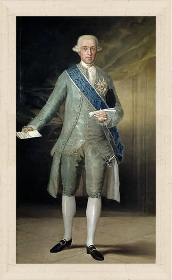 Картина в раме - Jose Monino Count of Floridablanca. Франсиско Гойя