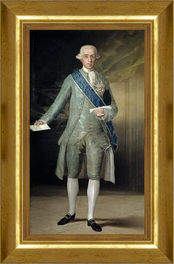 Картина в раме - Jose Monino Count of Floridablanca. Франсиско Гойя