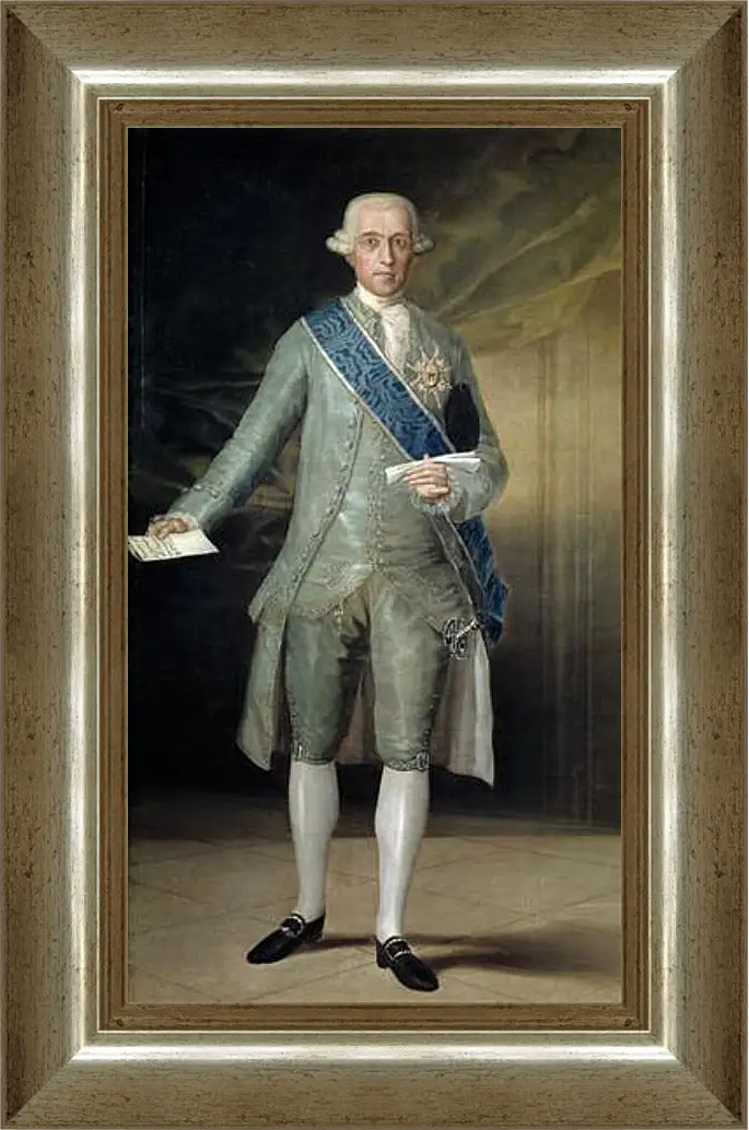 Картина в раме - Jose Monino Count of Floridablanca. Франсиско Гойя