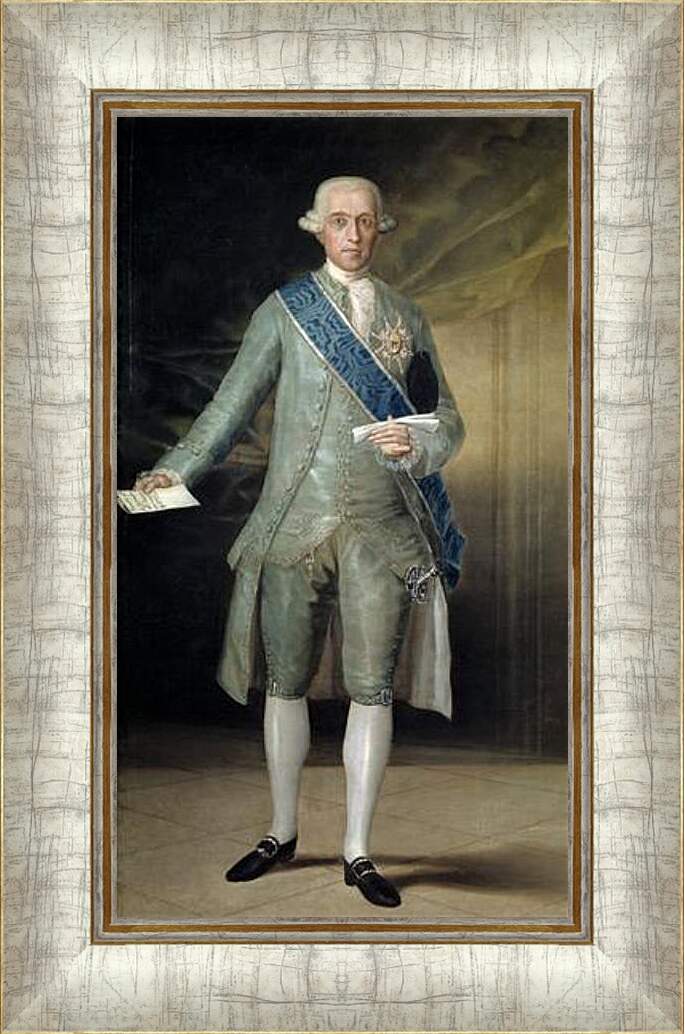 Картина в раме - Jose Monino Count of Floridablanca. Франсиско Гойя