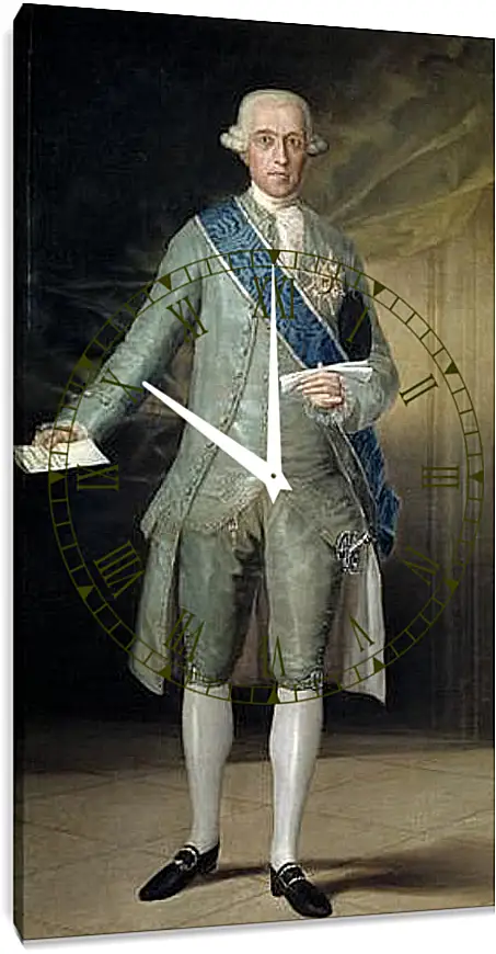 Часы картина - Jose Monino Count of Floridablanca. Франсиско Гойя