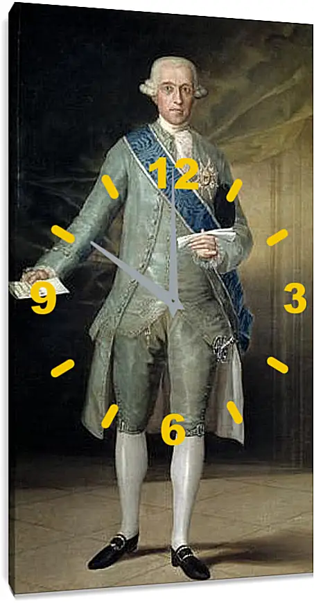 Часы картина - Jose Monino Count of Floridablanca. Франсиско Гойя