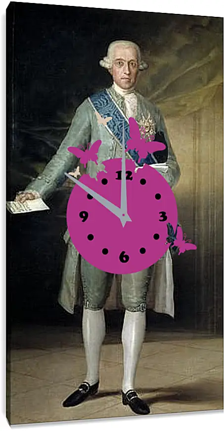 Часы картина - Jose Monino Count of Floridablanca. Франсиско Гойя