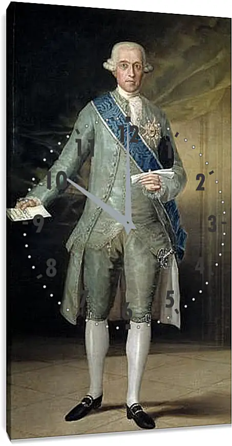 Часы картина - Jose Monino Count of Floridablanca. Франсиско Гойя