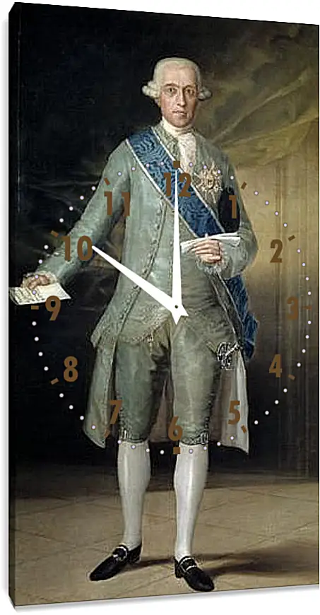 Часы картина - Jose Monino Count of Floridablanca. Франсиско Гойя