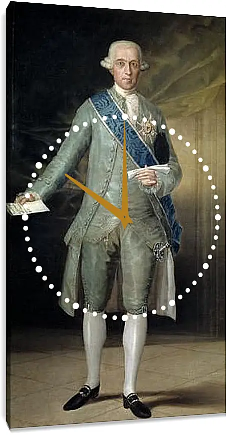 Часы картина - Jose Monino Count of Floridablanca. Франсиско Гойя