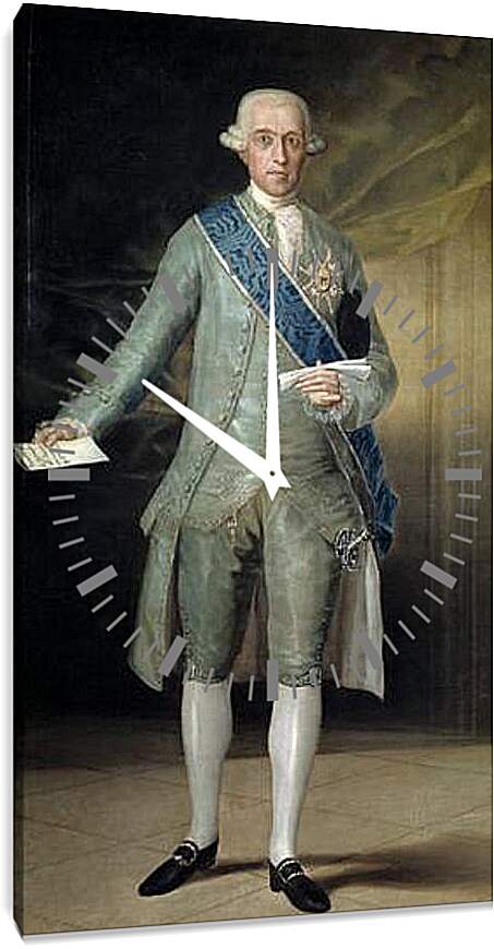 Часы картина - Jose Monino Count of Floridablanca. Франсиско Гойя