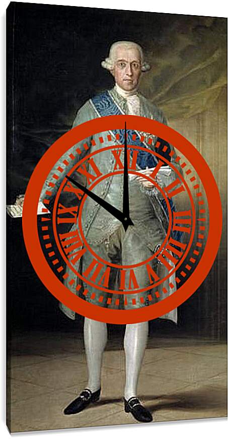 Часы картина - Jose Monino Count of Floridablanca. Франсиско Гойя