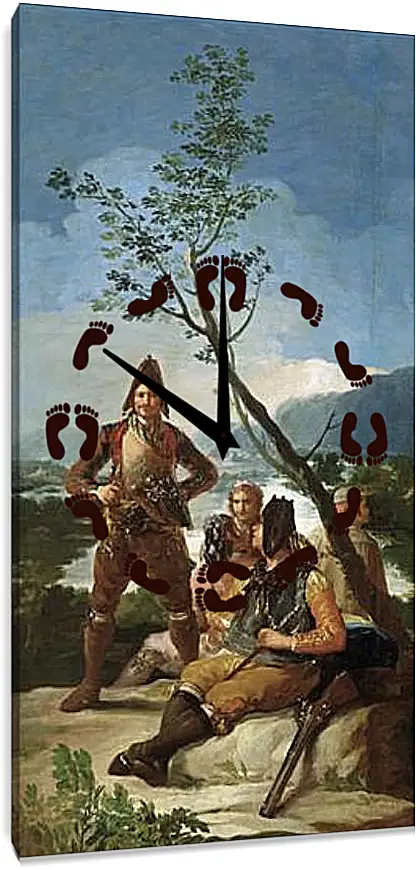 Часы картина - The Tobacco Guards. Франсиско Гойя
