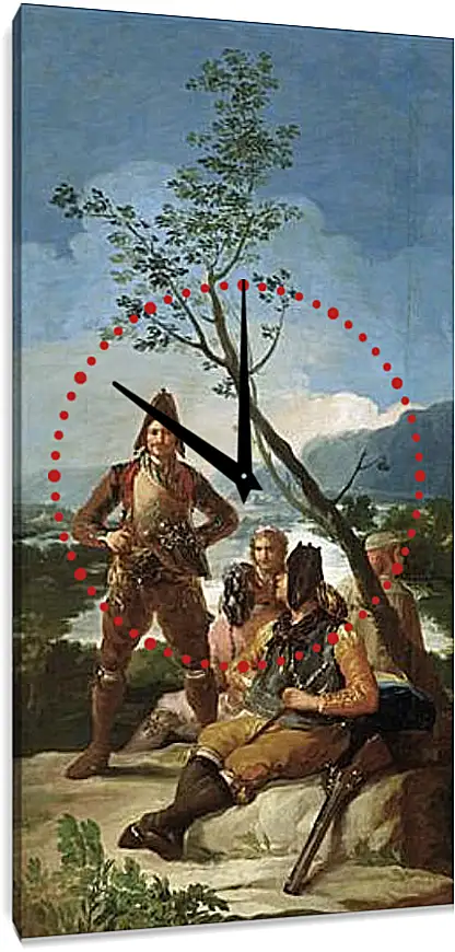 Часы картина - The Tobacco Guards. Франсиско Гойя