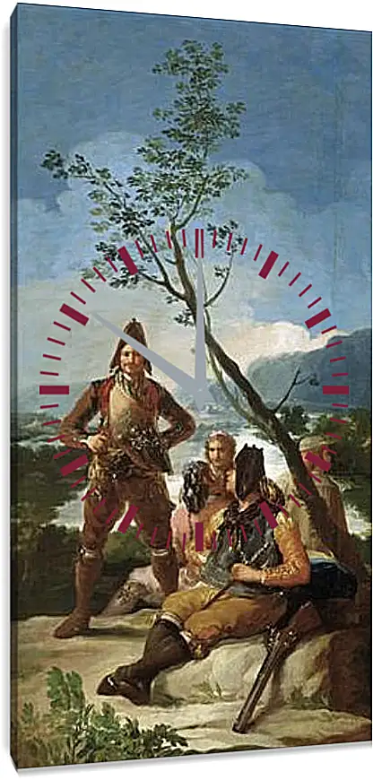 Часы картина - The Tobacco Guards. Франсиско Гойя