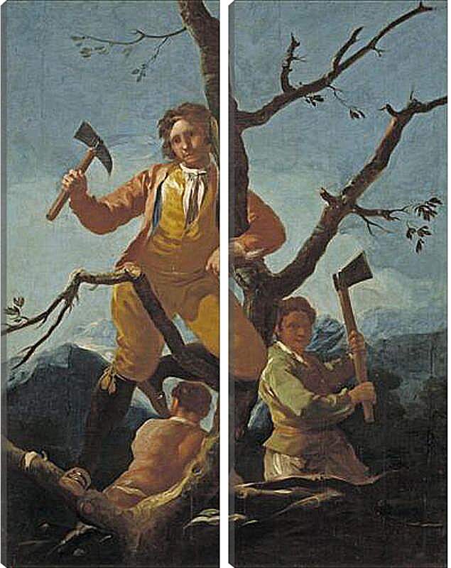 Модульная картина - The Woodcutters. Франсиско Гойя