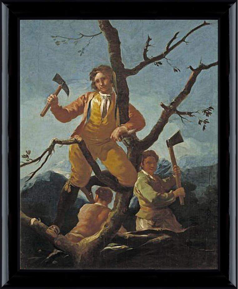 Картина в раме - The Woodcutters. Франсиско Гойя