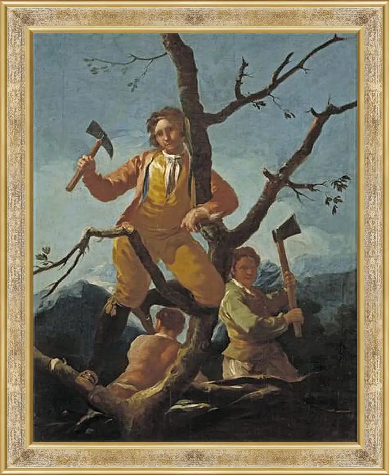 Картина в раме - The Woodcutters. Франсиско Гойя