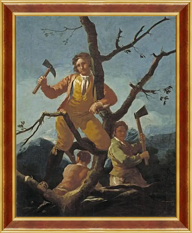 Картина в раме - The Woodcutters. Франсиско Гойя