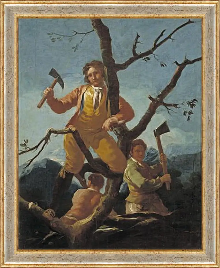 Картина в раме - The Woodcutters. Франсиско Гойя