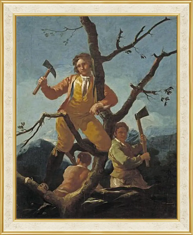 Картина в раме - The Woodcutters. Франсиско Гойя