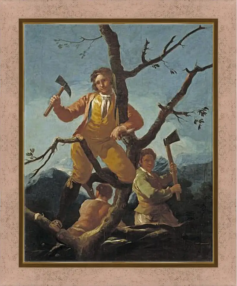 Картина в раме - The Woodcutters. Франсиско Гойя