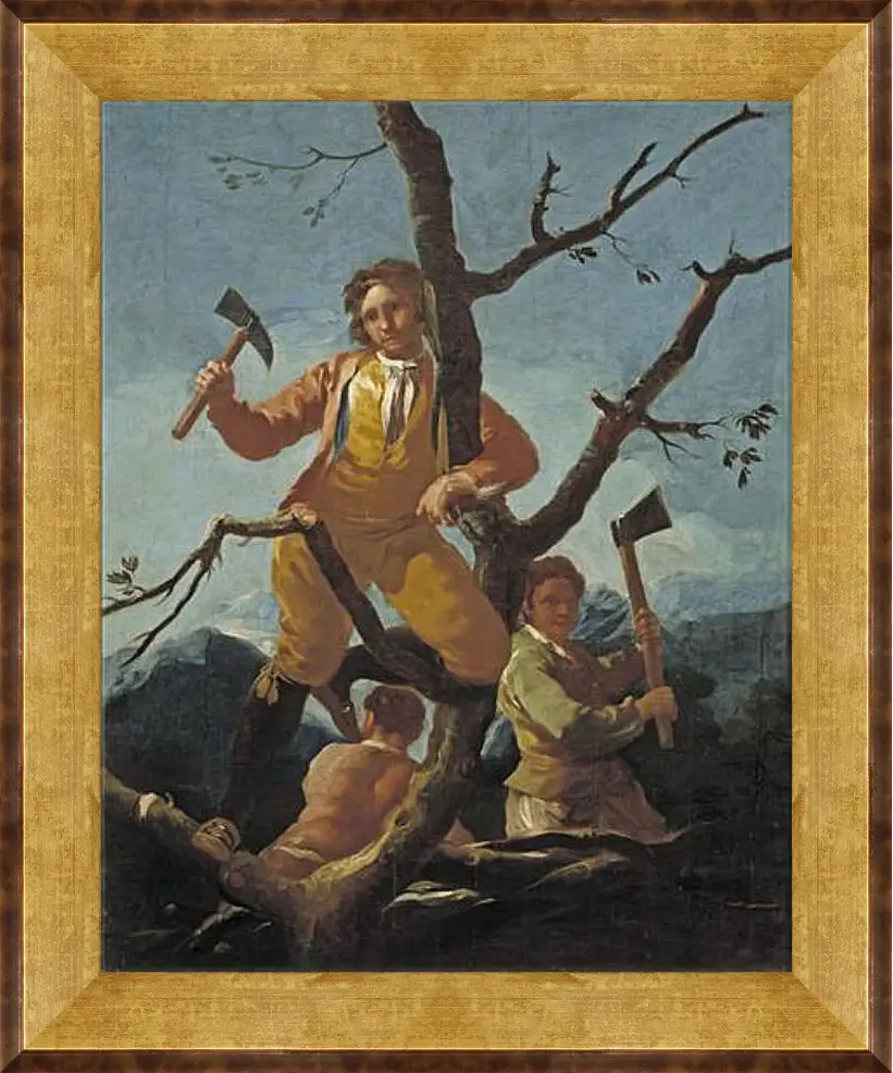 Картина в раме - The Woodcutters. Франсиско Гойя