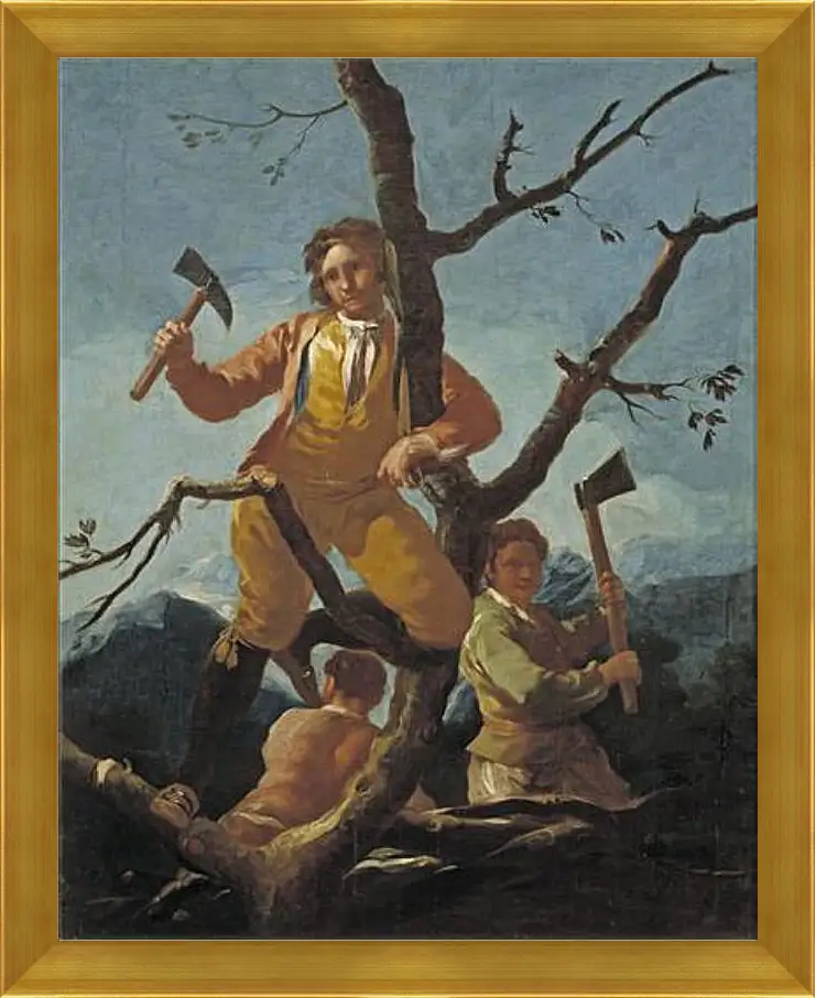 Картина в раме - The Woodcutters. Франсиско Гойя