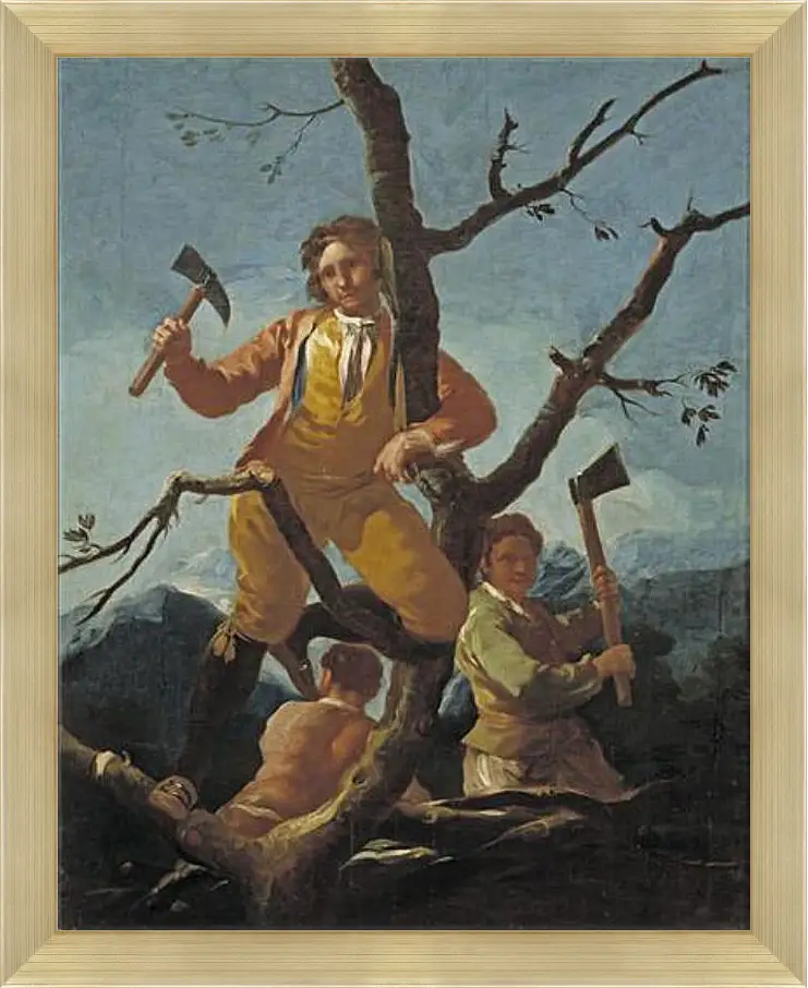 Картина в раме - The Woodcutters. Франсиско Гойя