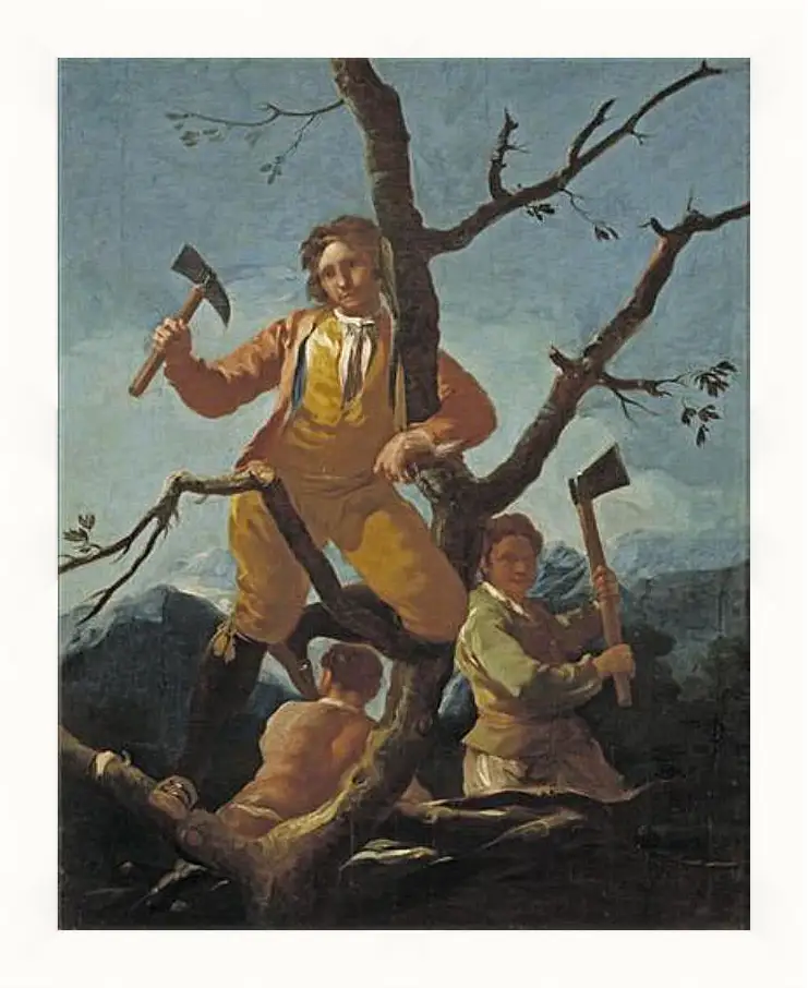 Картина в раме - The Woodcutters. Франсиско Гойя