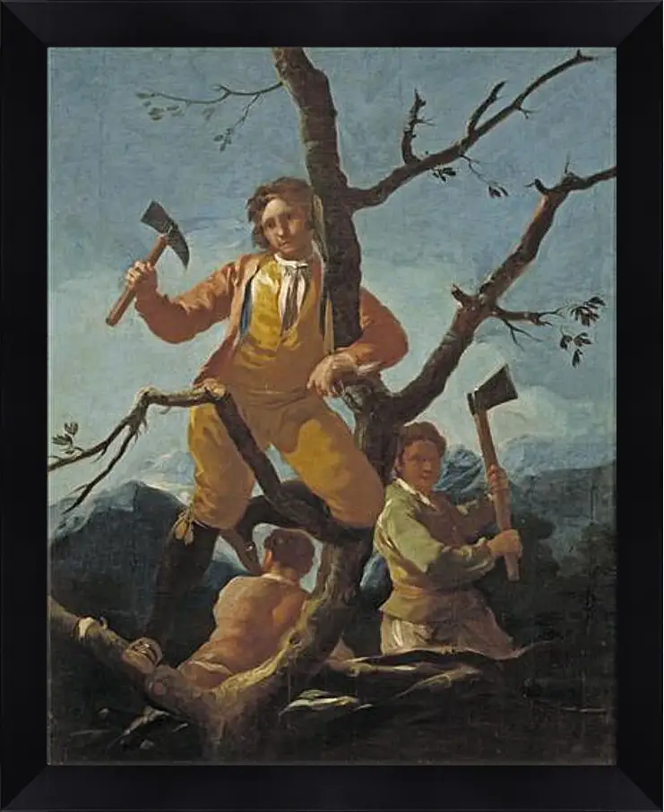 Картина в раме - The Woodcutters. Франсиско Гойя