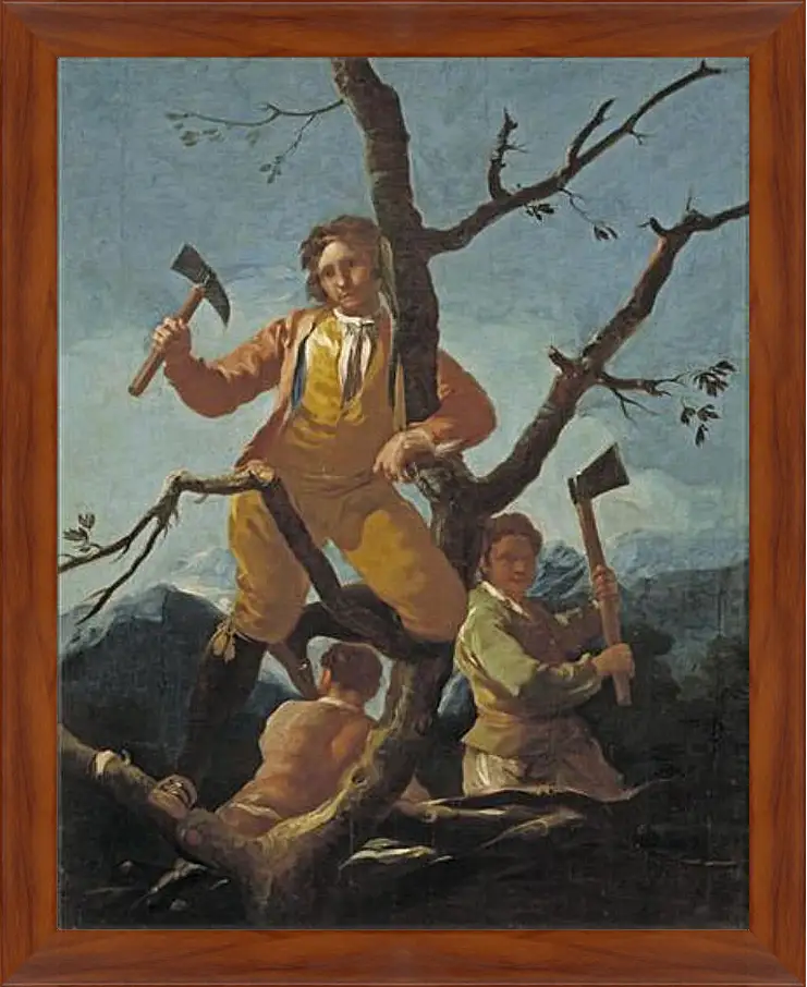 Картина в раме - The Woodcutters. Франсиско Гойя