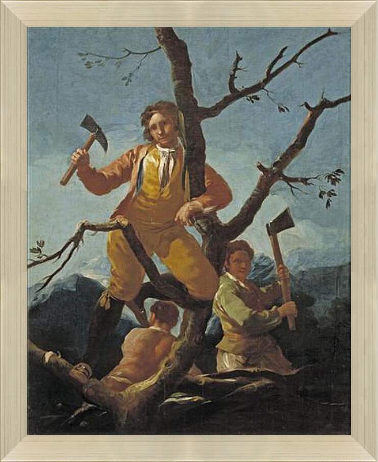Картина в раме - The Woodcutters. Франсиско Гойя